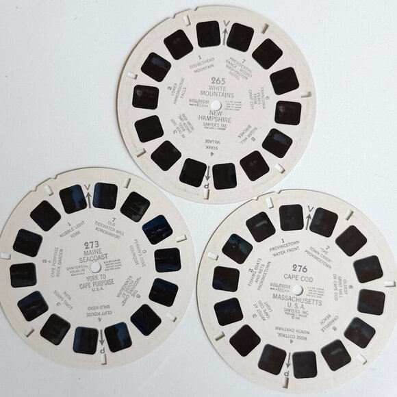 FUN Maine and Northeast USA View Master Reel lot of 3 SAWYER'S - Picture 1 of 2